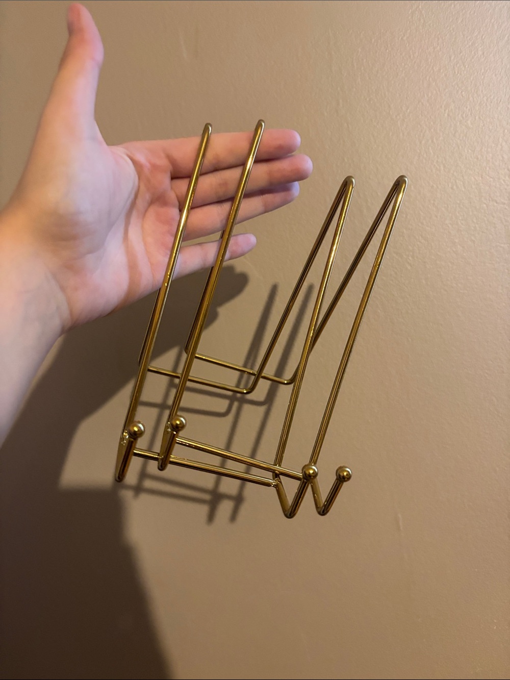 Gold Metal Display Display Stands - Decorative Plate or Frame Holder set of 2